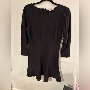 LOFT Textured Black Dress